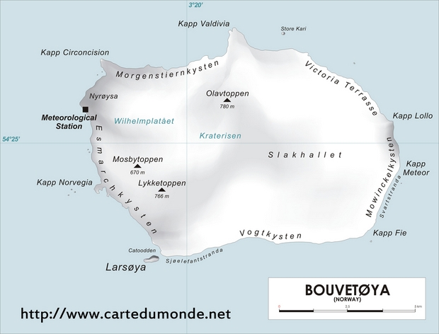 Mapa Wyspa Bouvet