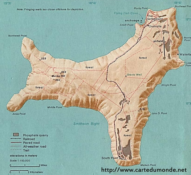 Mapa Isla de Navidad