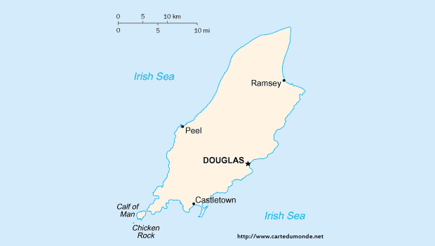 Kaart Isle of Man