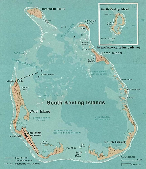 Map Cocos Islands