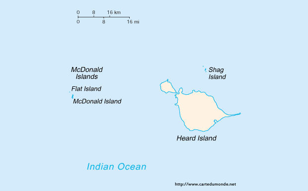 Mapa Islas Heard y McDonald