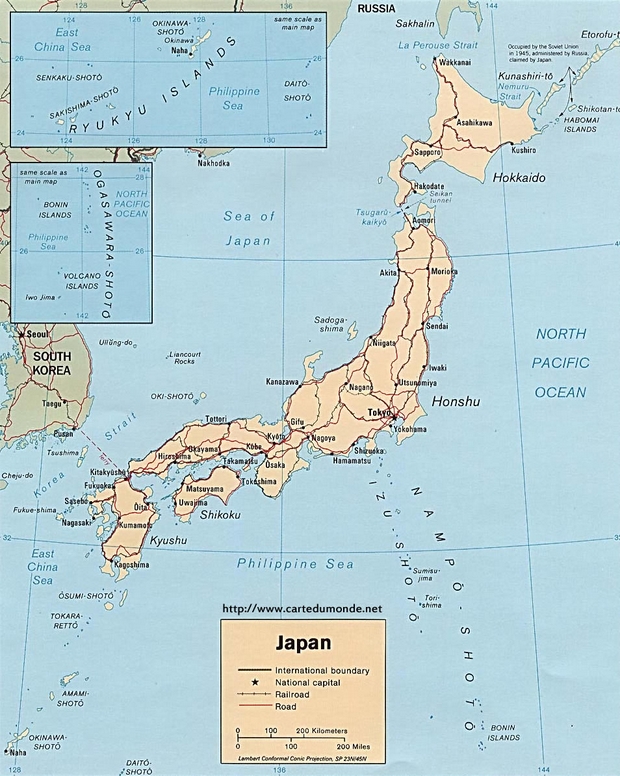 Carte Japon