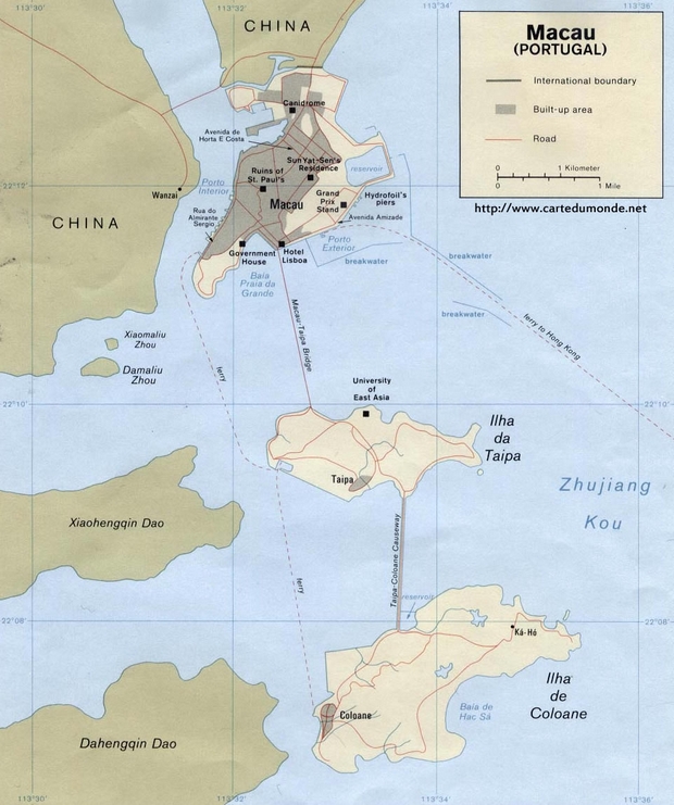Mapa Makao