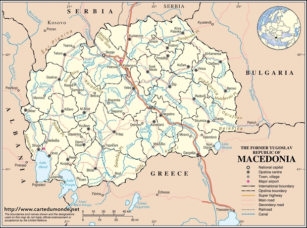 Map Macedonia