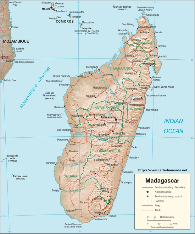 Mapa Madagaskar