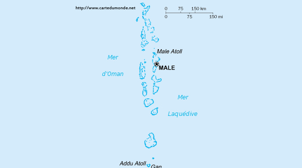 Map Maldives