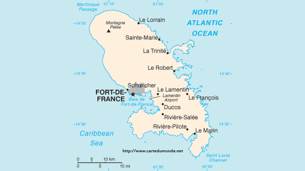 Carte Martinique