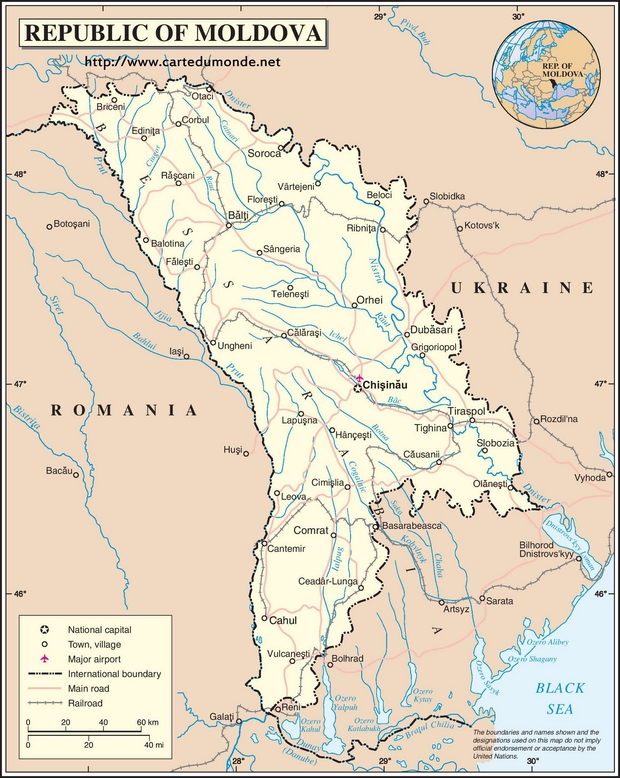 Mapa Mołdawia