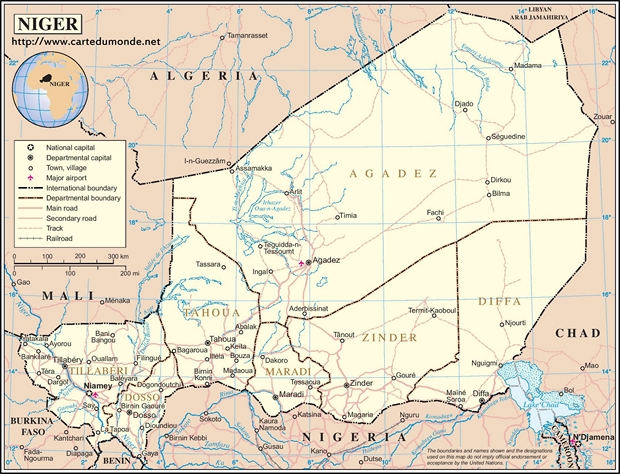 Mapa Niger