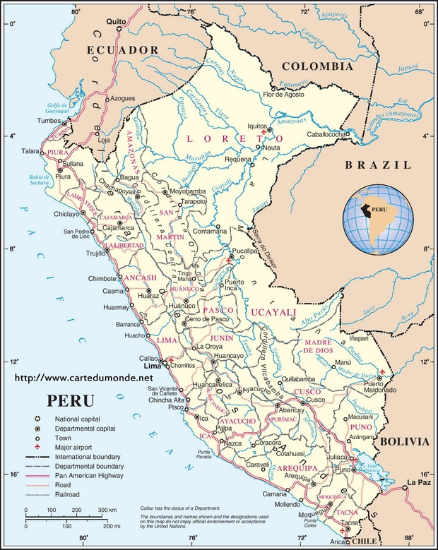 Kaart Peru