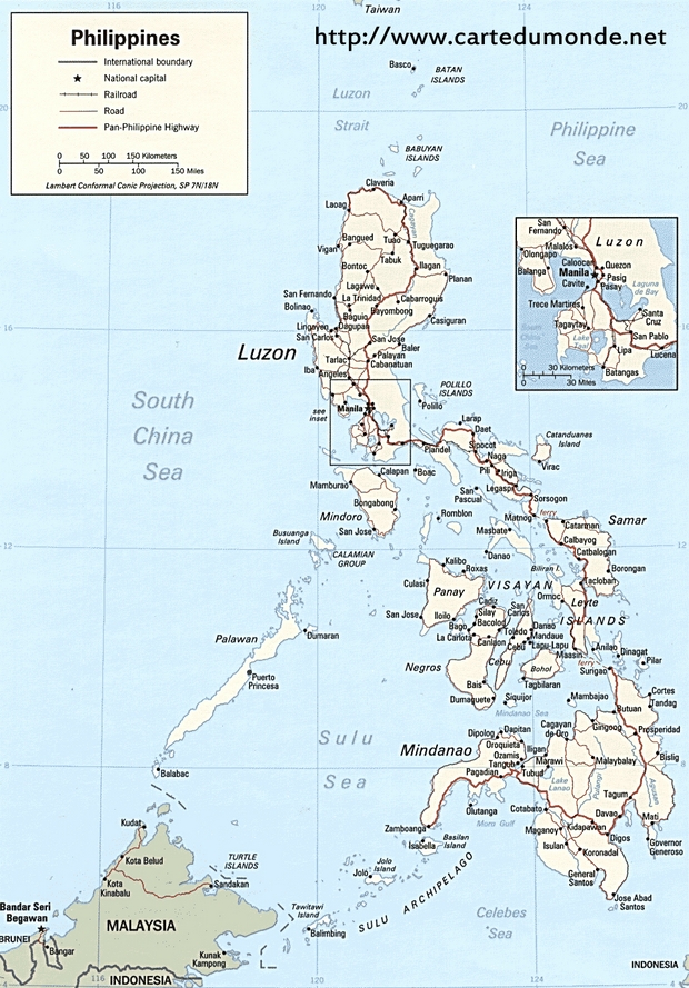 Karte Philippinen