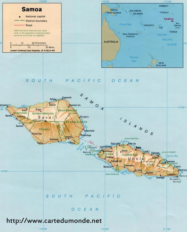 Karte Samoa