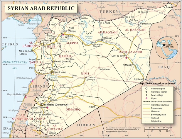 Mapa Siria