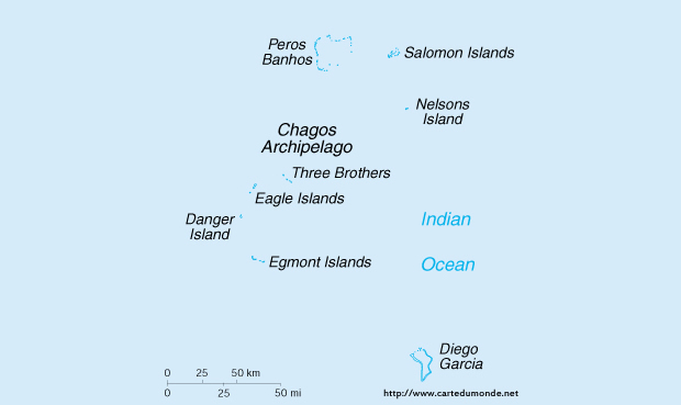 Map British territory's Indian Ocean