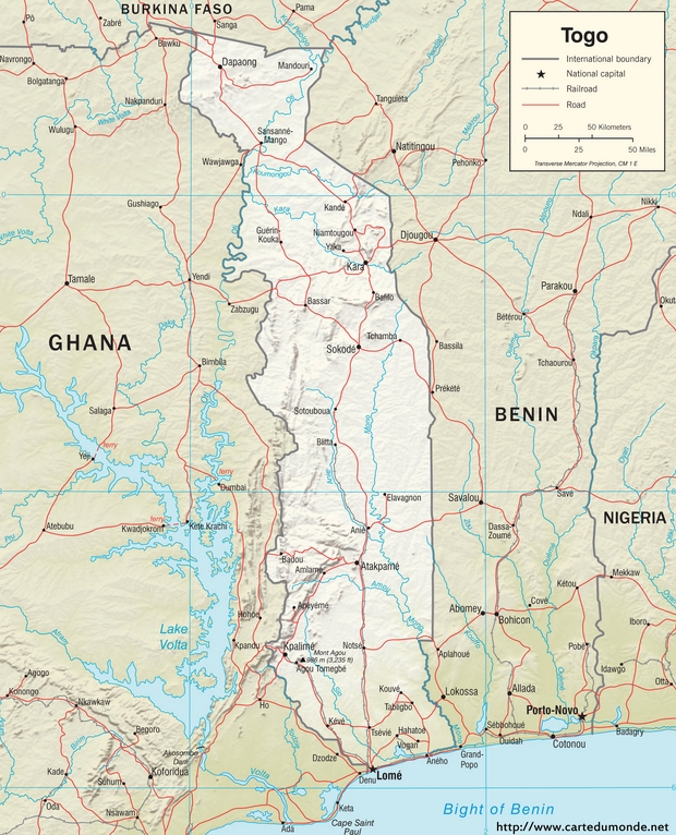 Karte Togo
