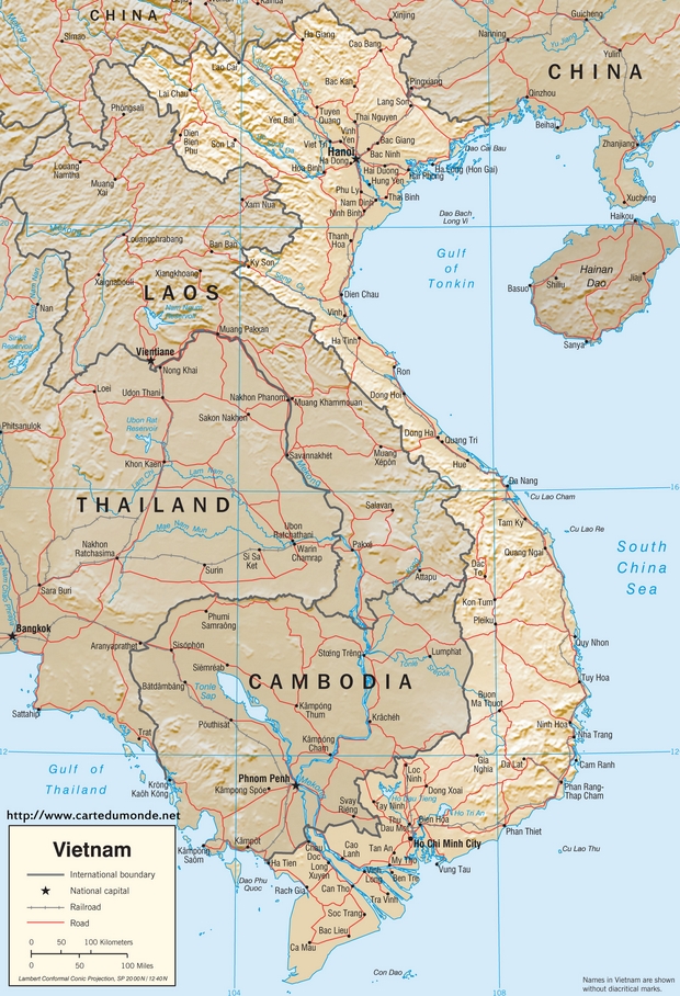 Mapa Wietnam