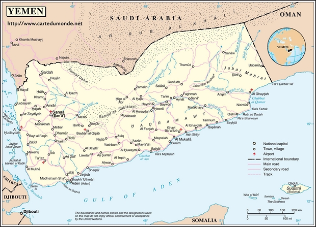 Map Yemen