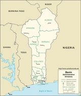 Mapa Benin