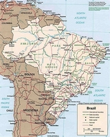 Kaart Brazilië