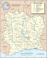 Map Ivory Coast