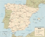 Kaart Spanje