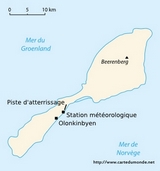 Kaart Svalbard en Jan Mayen