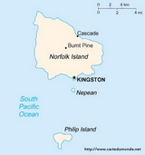Karte Norfolkinsel