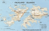 Kaart Falkland eilanden