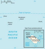 Mapa Islas Pitcairn