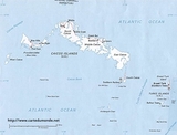 Kaart Turkije en Caicoseilanden