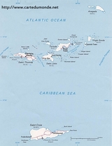 Carte Îles Vierges des États-Unis