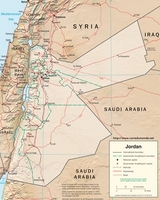 Mapa Jordania