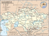 Mapa Kazachstan
