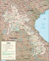 Mapa Laos