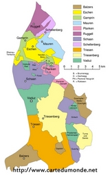 Mapa Liechtenstein