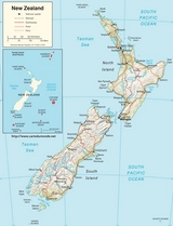 Kaart Nieuw Zeeland