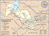 Mapa Uzbekistan