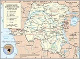 Kaart Democratische Republiek Congo