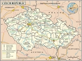 Kaart Tsjechische Republiek