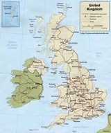 Kaart Verenigd Koninkrijk