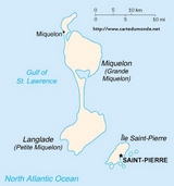 Kaart Saint-Pierre en Miquelon