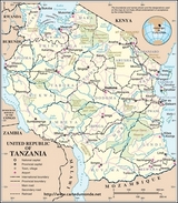 Kaart Tanzania