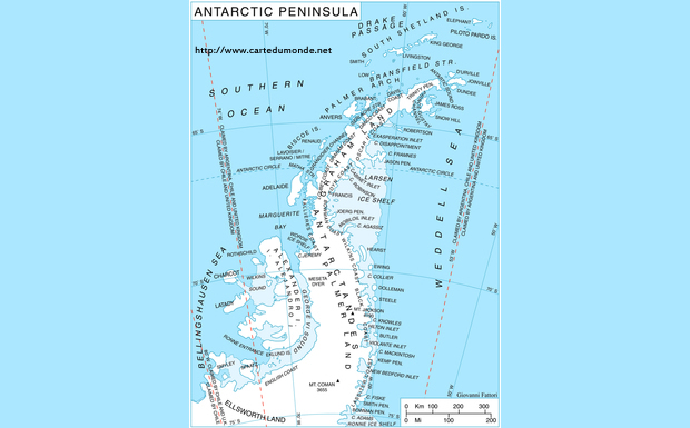 Carte Antarctique