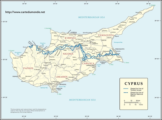 Carte Chypre