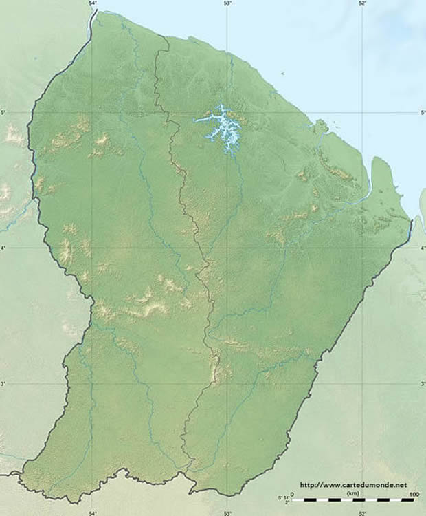 Carte Guyane