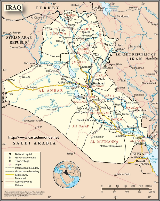 Carte Irak