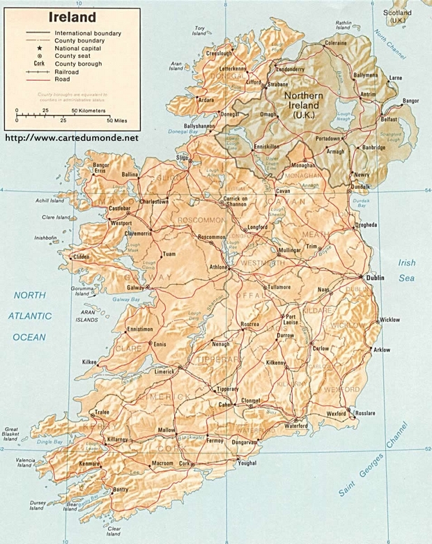 Carte Irlande