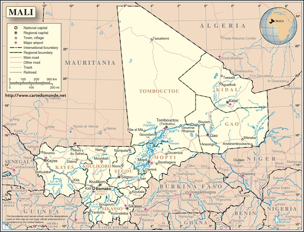 Carte Mali