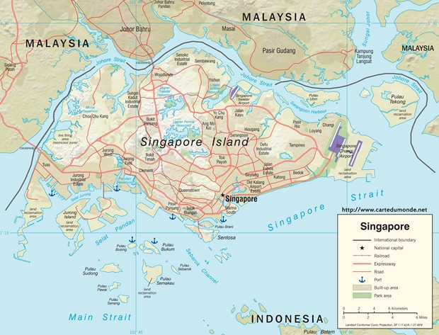 Carte Singapour