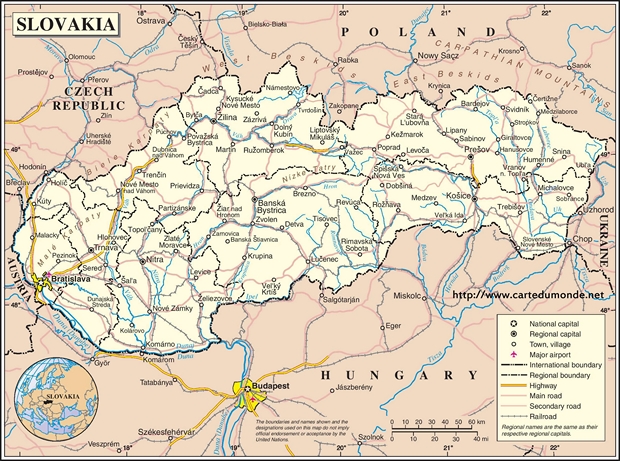 Carte Slovaquie